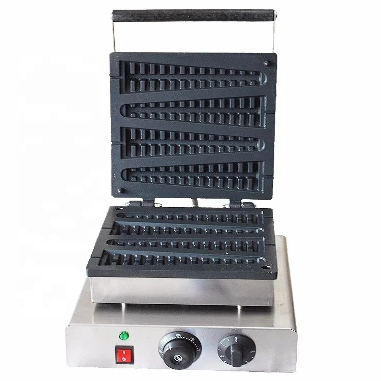 
110V/220V Non Stick Lolly Christmas Trees Shape Waffle Maker Machine 