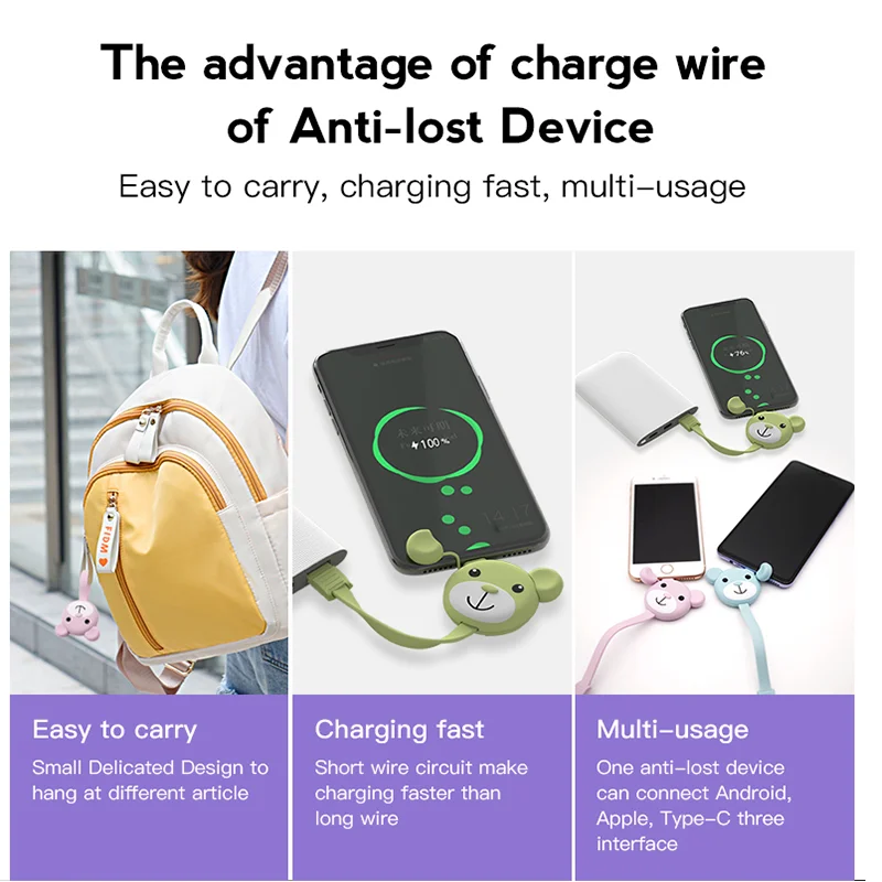 
Pet GPS Anti-lost Tracking Device Device Bike Free Cellular Mini Cell Phone Location Finder Logo Keychain Usb Charging Cable 