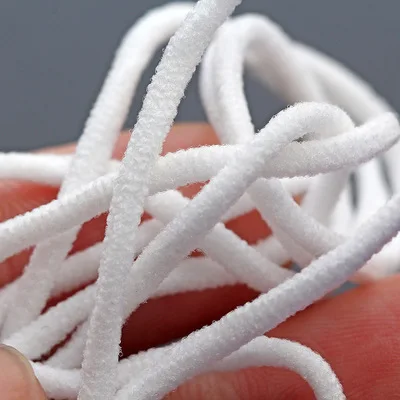 

2020 stock Spandex elastic cord elastic bands Elastic round rope, White