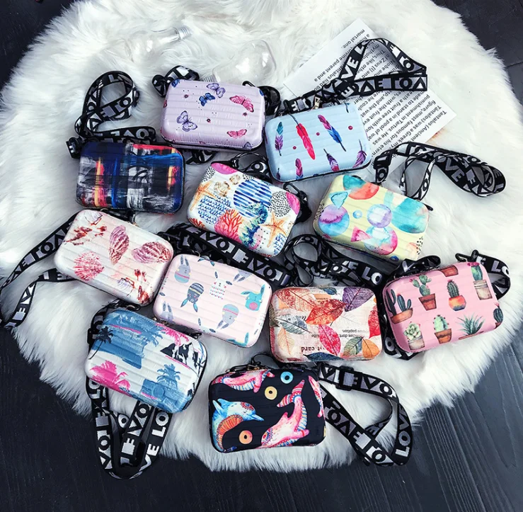 

Portable Luxury Ladies Custom Travel Makeup Case Bag Large Hard Case Waterproof Printed Glitter Cosmetic Bag