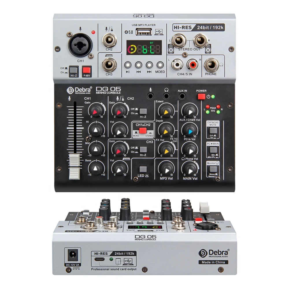 

Professional recording sound card audio mixer audio interface DJ console mixing controller