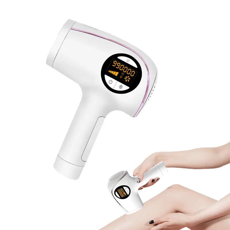 

Painless Permanent Handheld Ipl Ice Cool Hair Removal Lazer Hair Remover For Men Women At Home, White