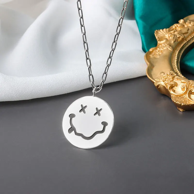 

New funny smile Necklace hip hop fashion brand smile Pendant