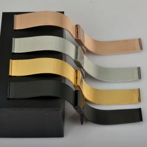 

Luxury Metal Gold Watch Strap 18mm Stainless Steel Watch Band Milanese Mesh Relojes Strap Online Shopping Wrist Watch Bands