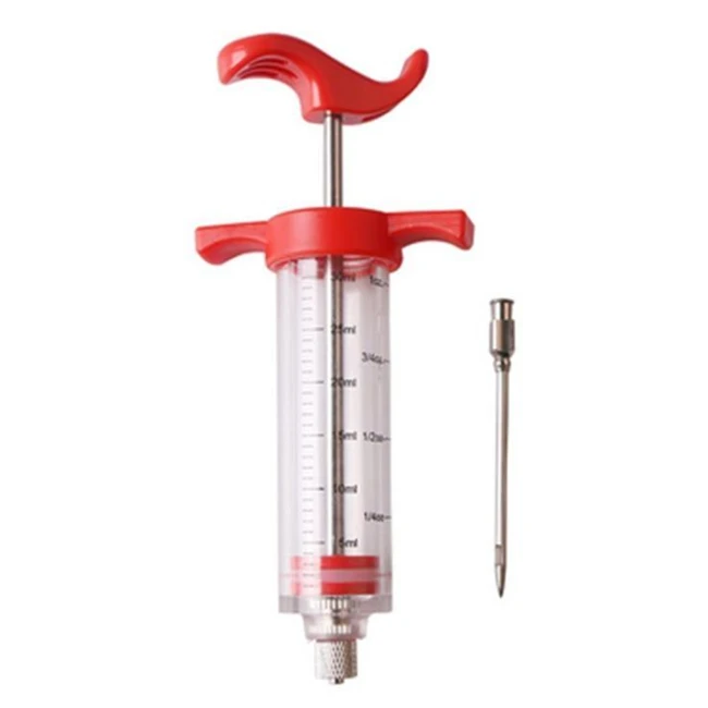 

Meat Marinade Sauce Seasoning Turkey Chicken Meat Syringe Injector Durable