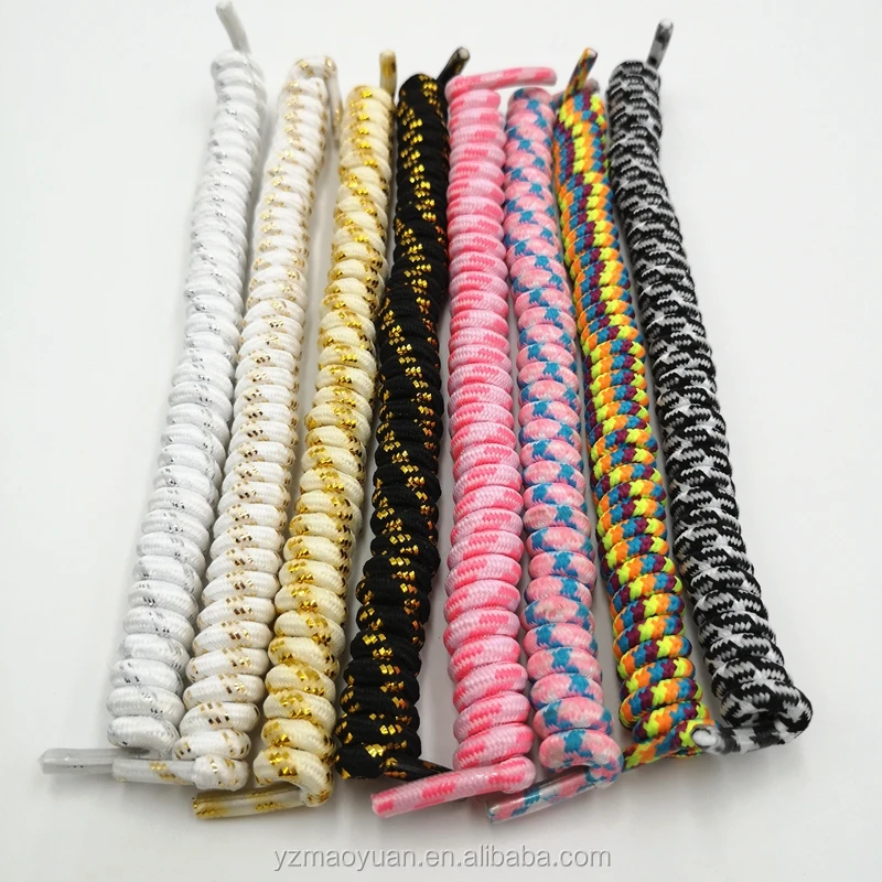 Custom Length No Tie Elastic Spiral Curly Shoelaces Buy Curly