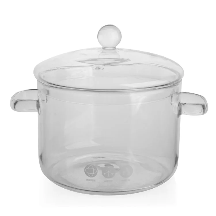 

high borosilicate binaural pot 1900ml 1500ml 1350ml kitchen soup pot top grade cooking pot with handle, Transparent clear