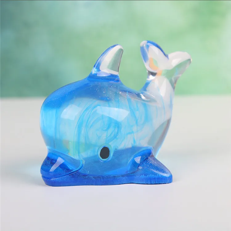 

Y2795 DIY epoxy resin molds Silicone 3D Dolphin Mold for Cake Candle, Random