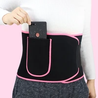 

Wholesale High Quality Oem Breathable Neoprene Slimming Sweat Exercise Belt Waist Trimmer Belt With Phone Pocket