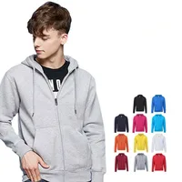 

330 gsm Unisex Men's Zip-up Men's Fleece OEM Blank Customizable Logo Casual Sports Wholesale Hooded Sweatshirt hoodie Hoodies