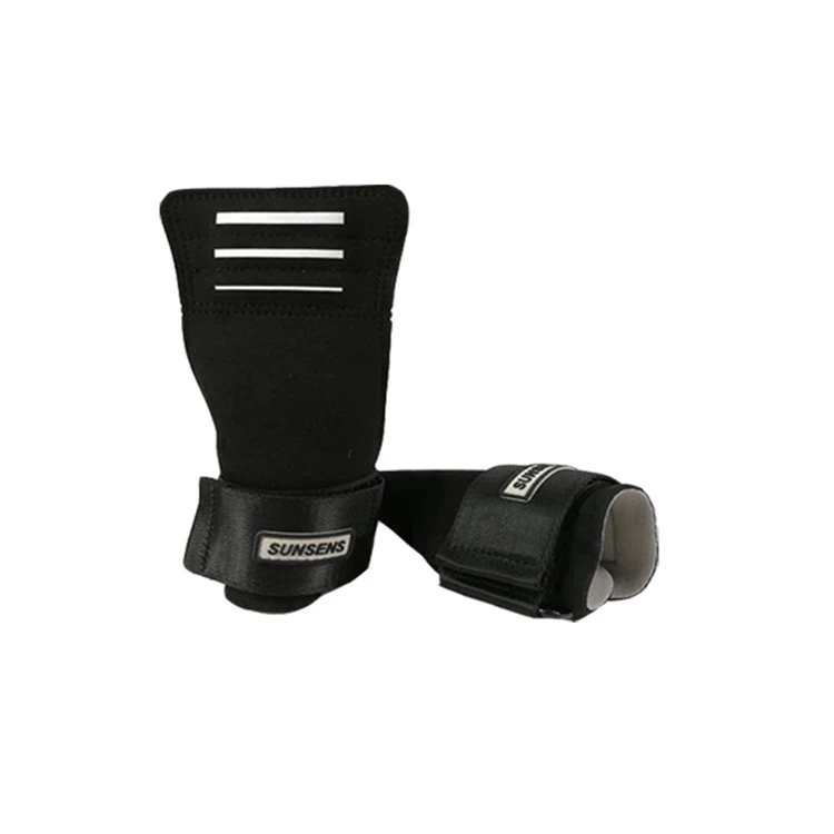 

Hot Selling Promotional Custom fitness weightlifting gym gloves with wrist support, Black