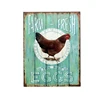 Country Home Decoration Primitive Farm Fresh Free Range Eggs Retro Vintage Wood Plaque Sign