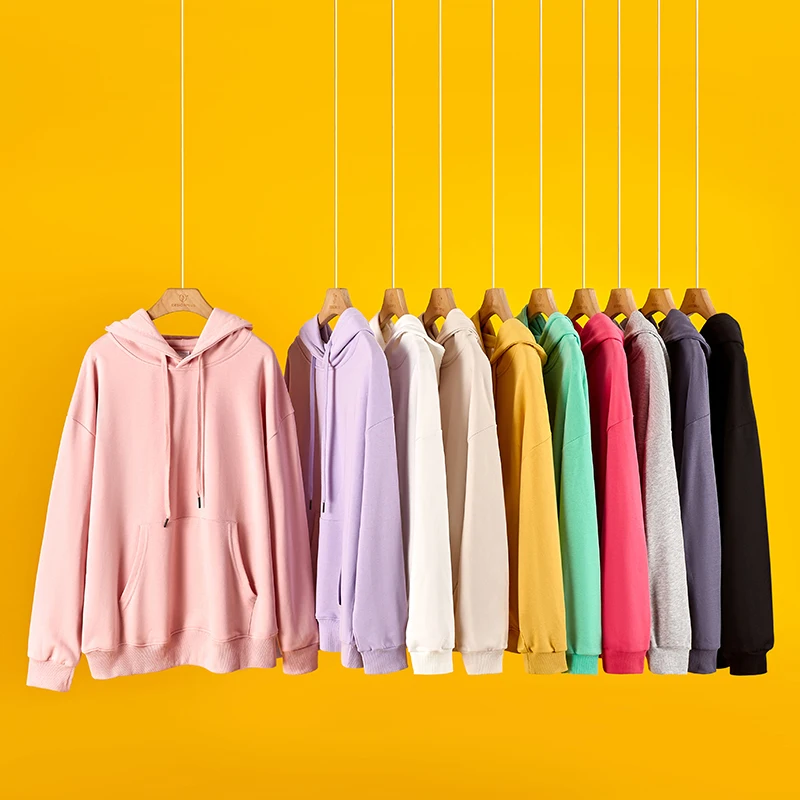 

Newest Fashion plus size women's hoodies solid custom women's sweater