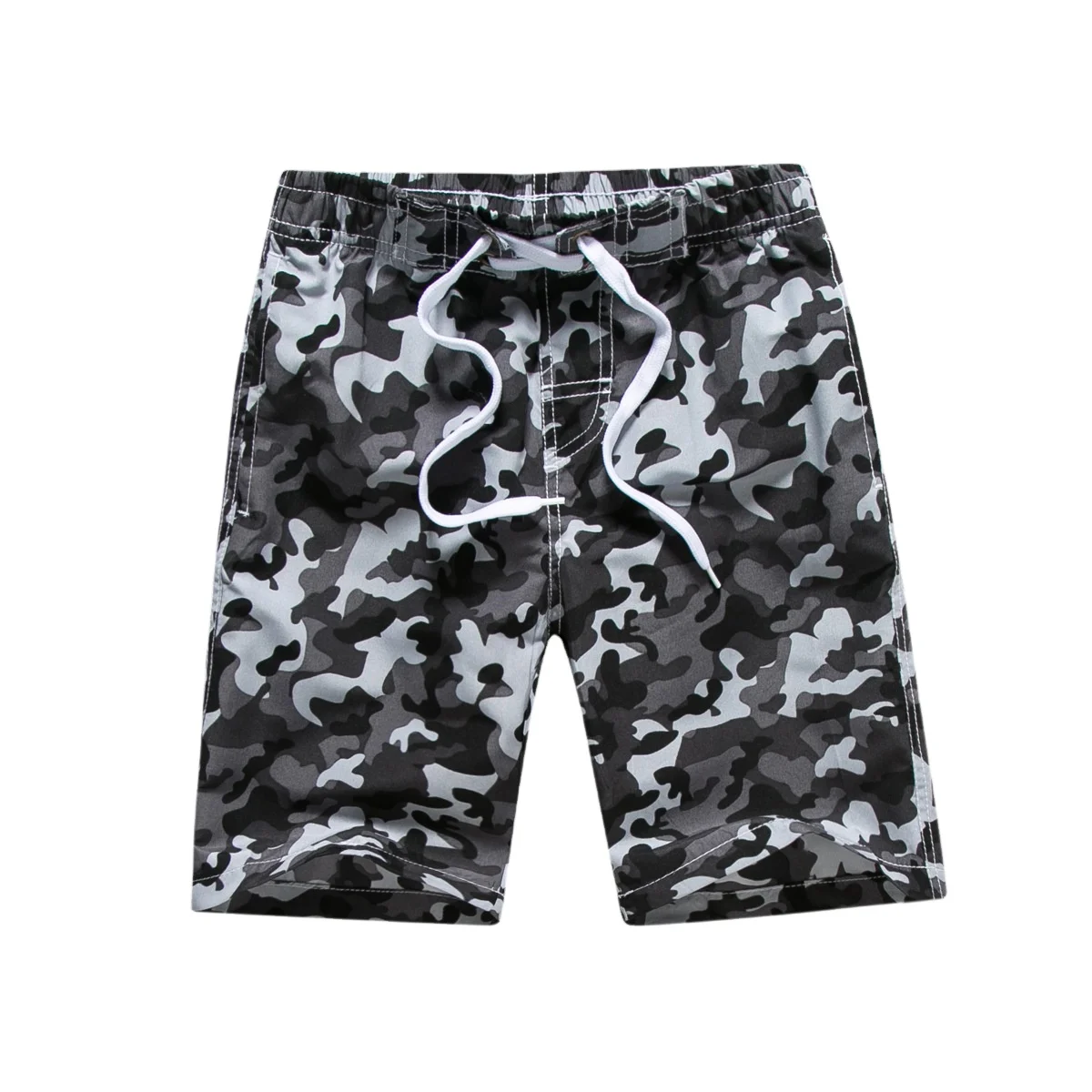 

Summer Children Men Casual Camouflage Beach Pants Loose Kids Simple Shorts Mid Waist Printing Short Pants