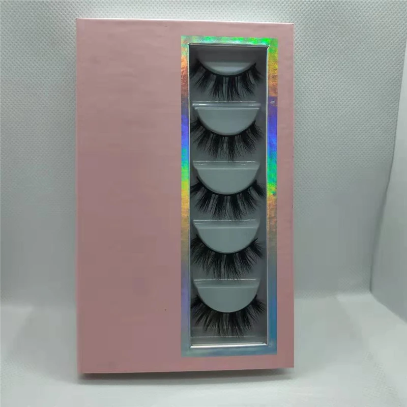 New arrival 3d 5d 6d mink eyelash package boxes 5 pairs per pack lash books for wholesale