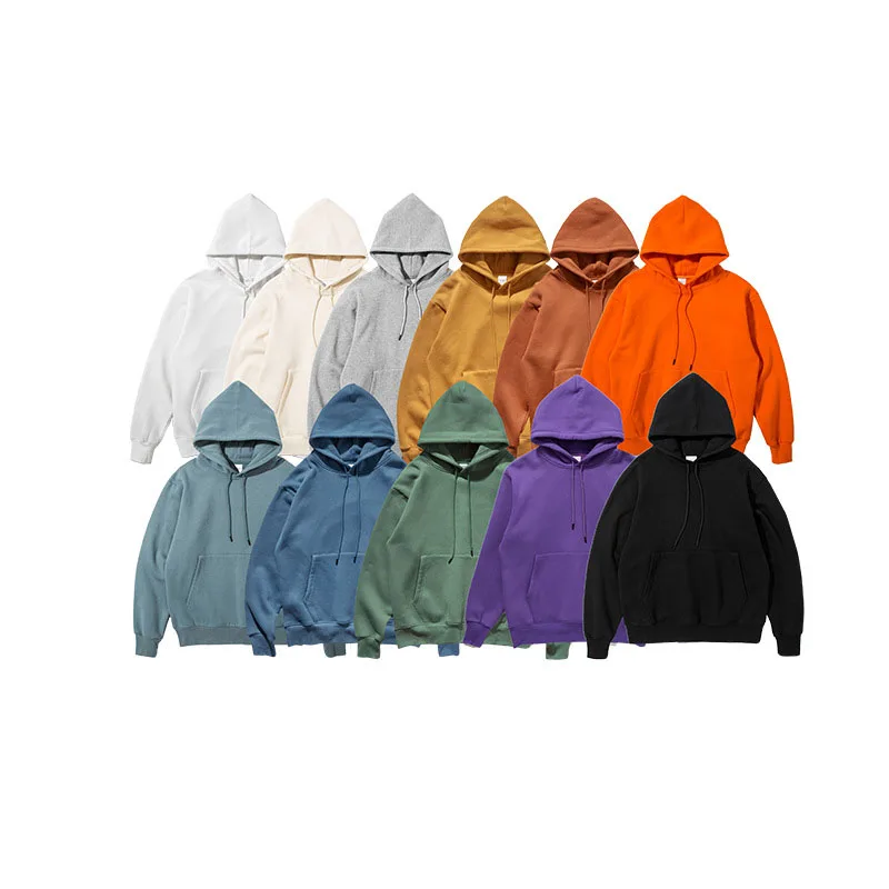 

2021 wholesales good quality OEM designer men's blank heavyweight cotton hoodies clothing, Customized color
