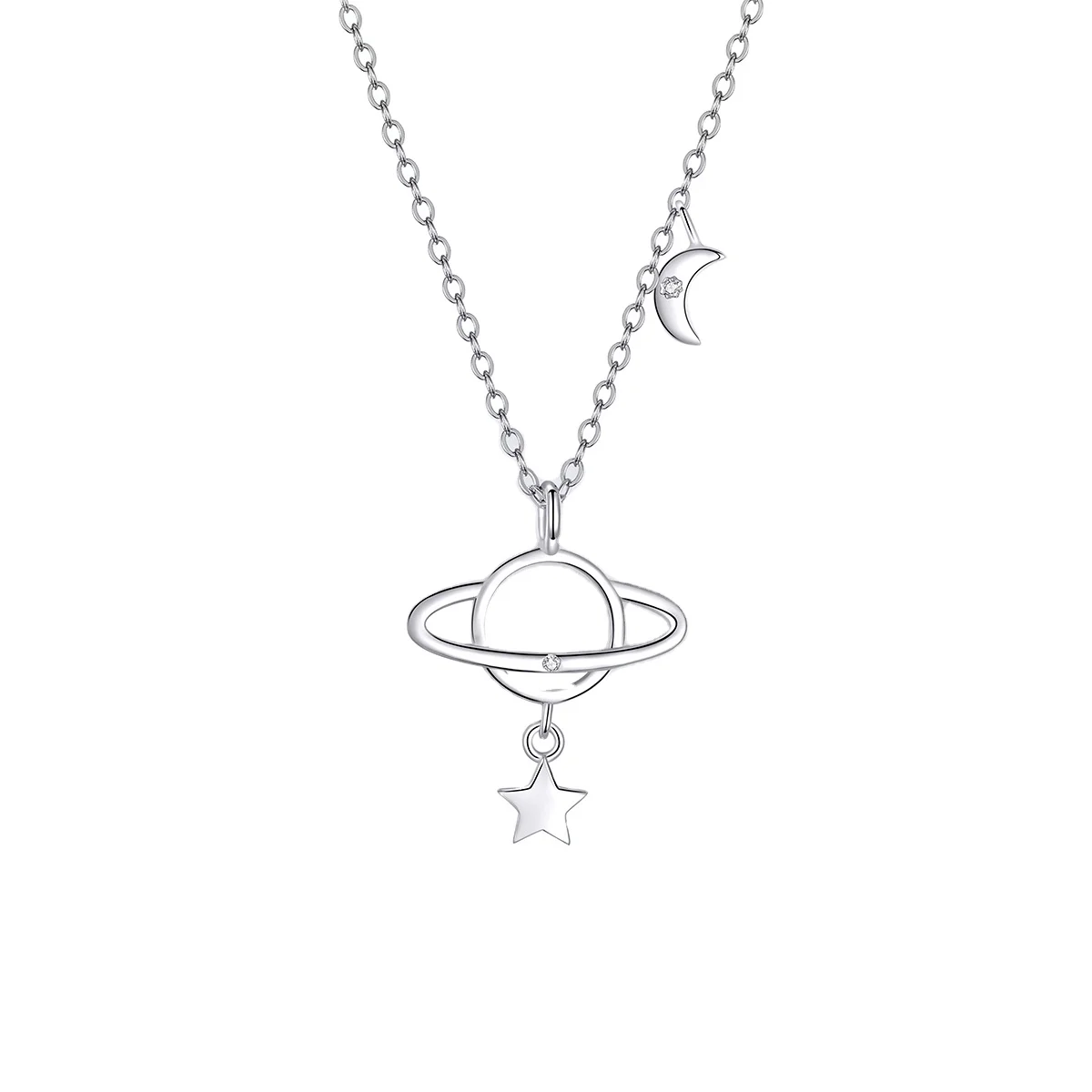 

Exquisite 925 Sterling Silver Interstellar Chain Link Woman Necklaces