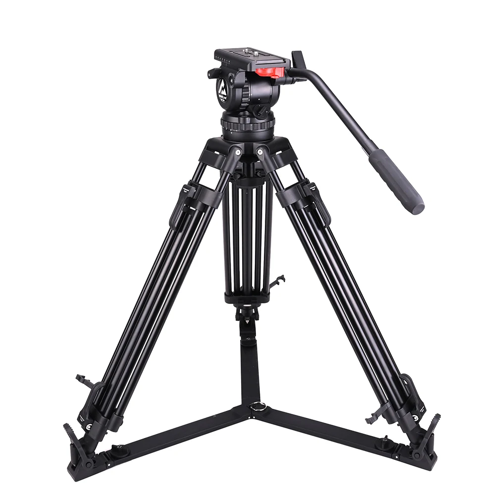 

MagicLine V12P MLS100 Fluid Head & Aluminum Video Tripod Kit for ENG Cameras Broadcast Camcorders