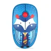 FD V8 2.4G fashionable Hand Drawn Art Wireless Mouse With Cherry Roller