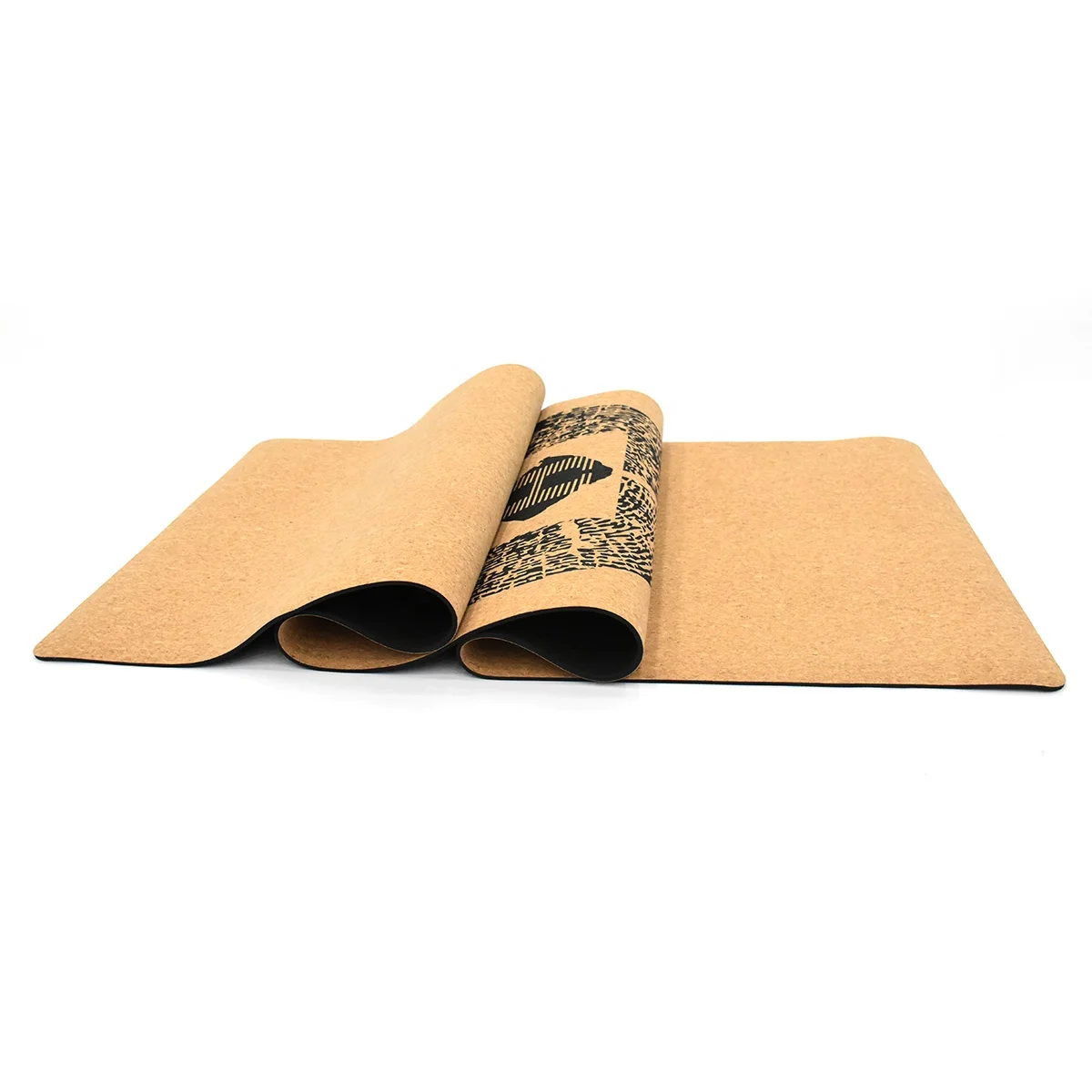 

China High Quality Printed Premium Non-slip Cork Yoga Mat Pilate mat, Natural