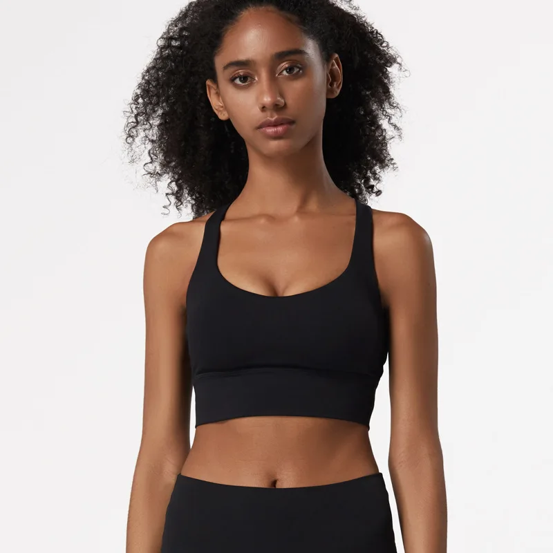 

Custom Women Sexy High Impact Shockproof Seamless Yoga Sports Bra Top Fitness