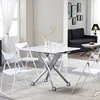 High Quality Folding Furniture Stainless Steel Square Extendable Dining Table.
