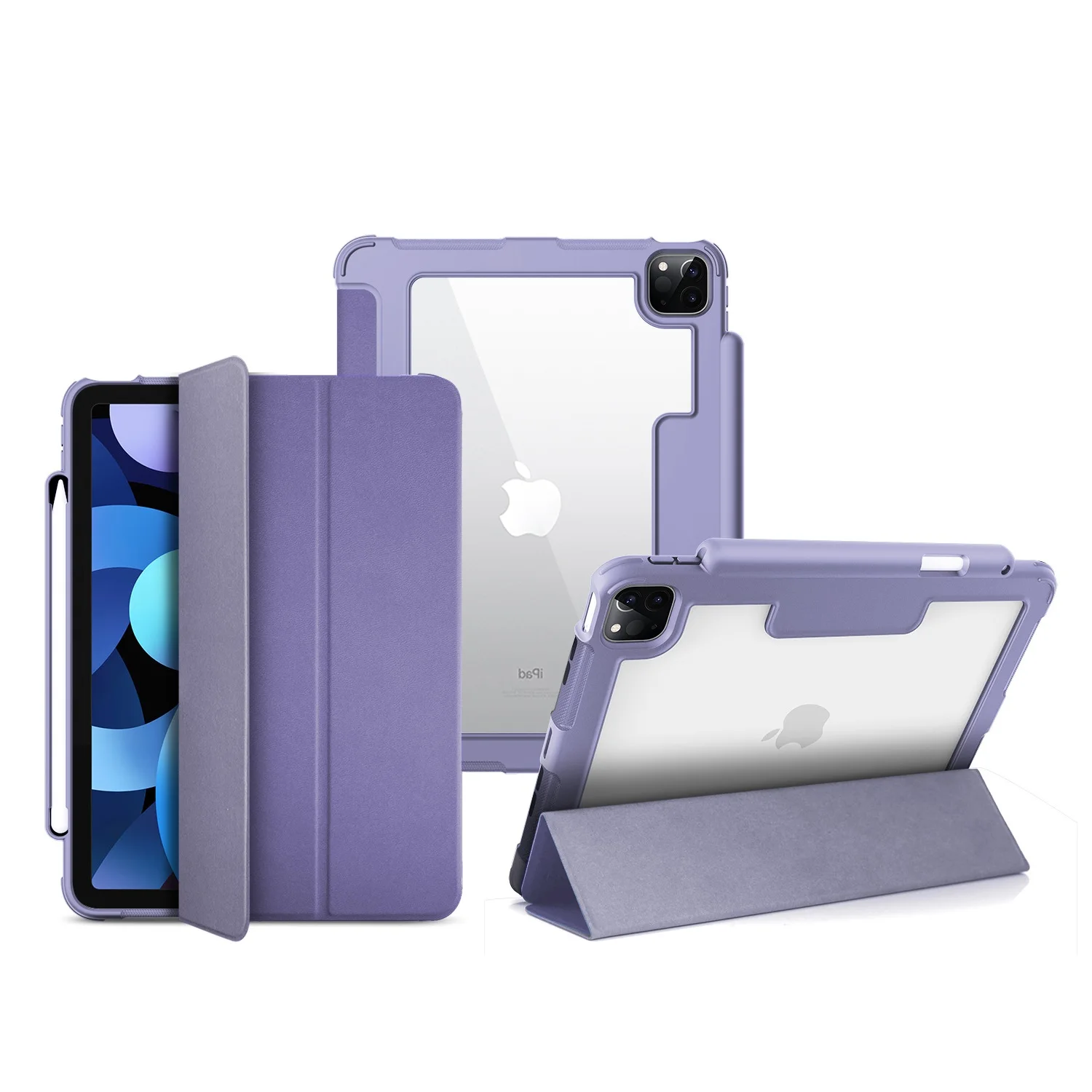 

High Quality Pu Leather Protective Case Cover With Pencil Holder For Ipad 8 Ipad Pro 11 12.9, Customized color
