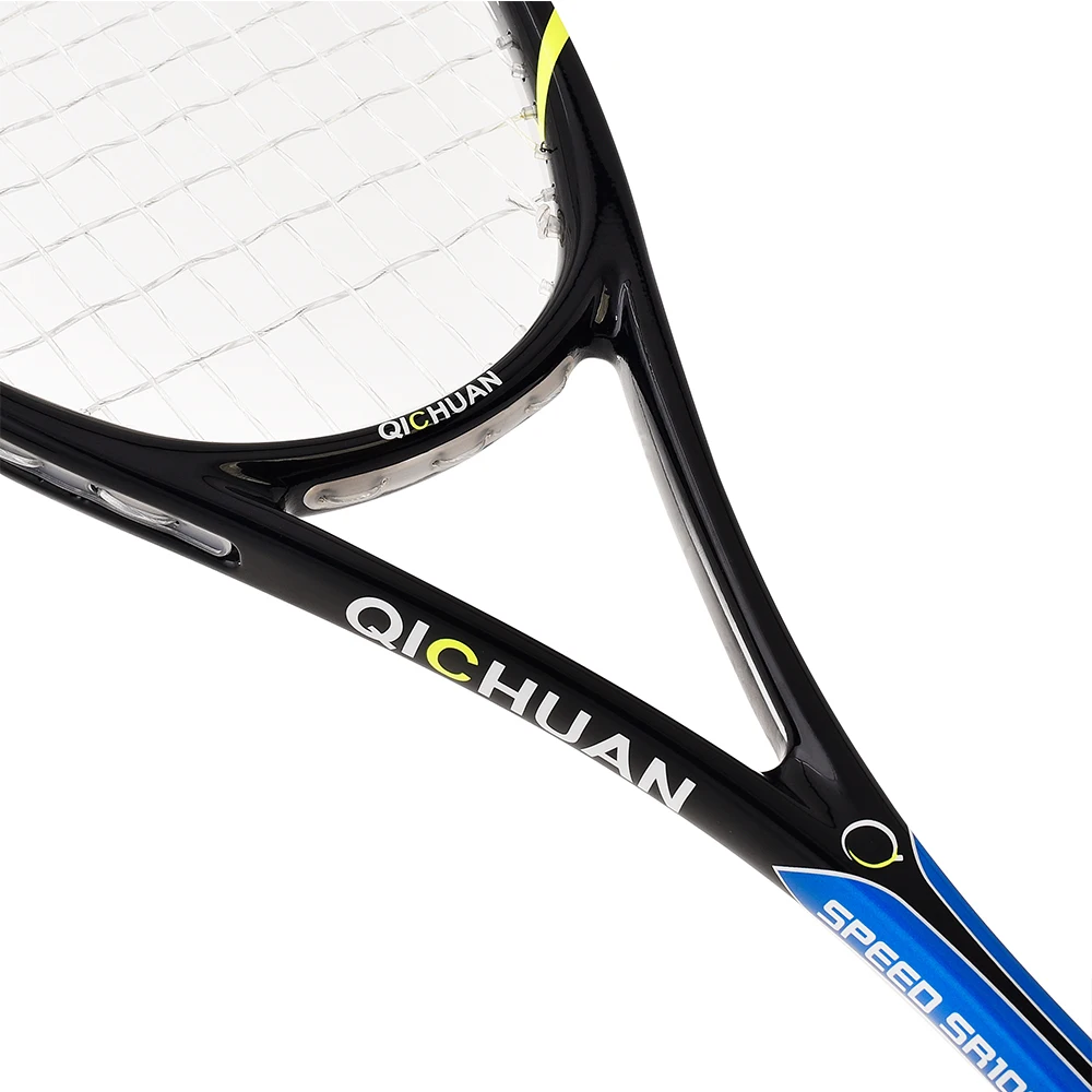 
QICHUAN 100% H.M graphite custom 14x18 string pattern squash racquet set 