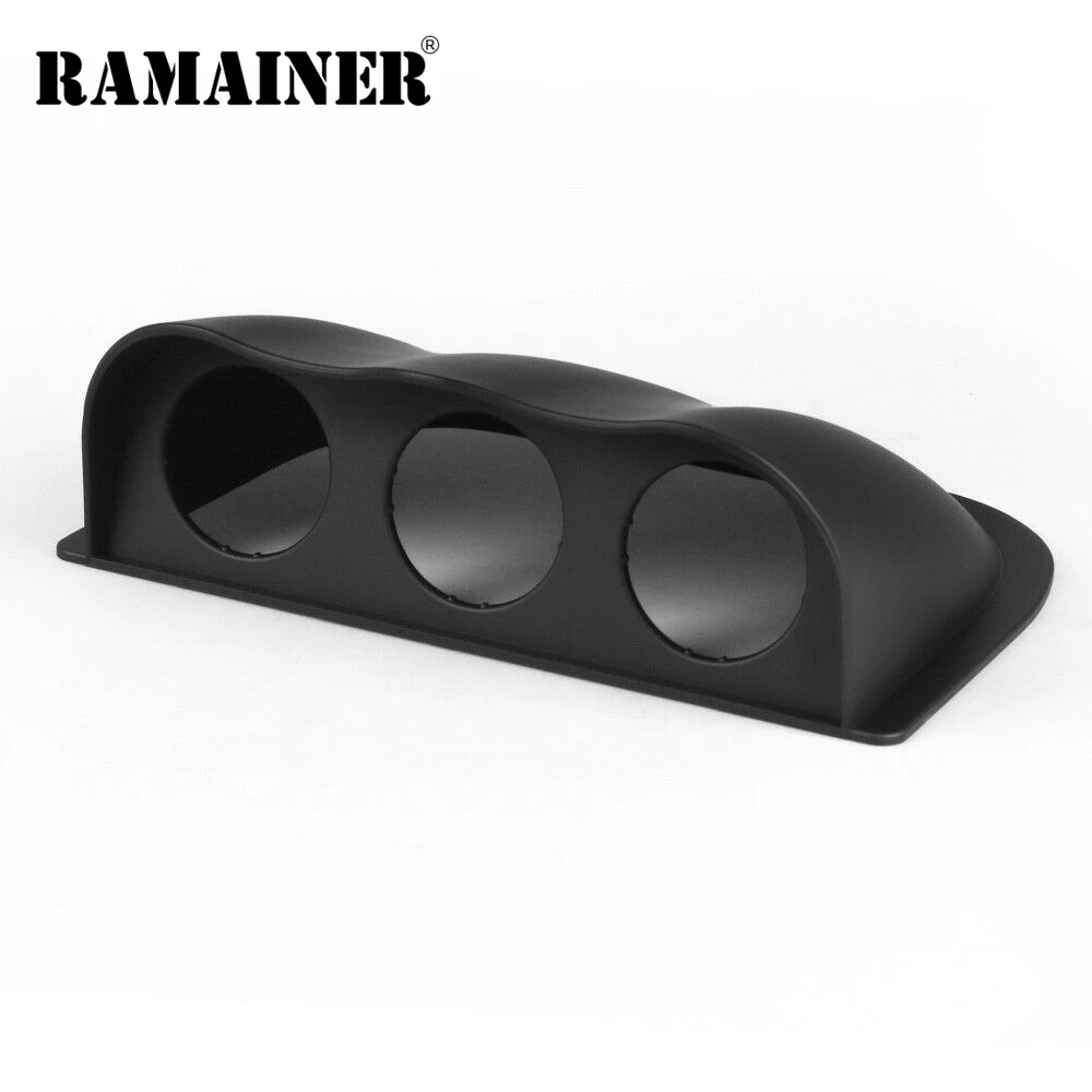 Ramainer 2'' 52mm Car Triple Dash Gauge Meter Pod 3 Hole Dashboard Mount Holder Cup Racing Gauge