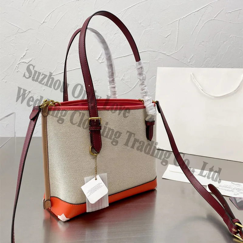

Free Shipping Large Capacity Canvas One Side Shoulder Bags Two Layers Tote Hand Bags Handbags Women Crossbody Bag adjust Straps