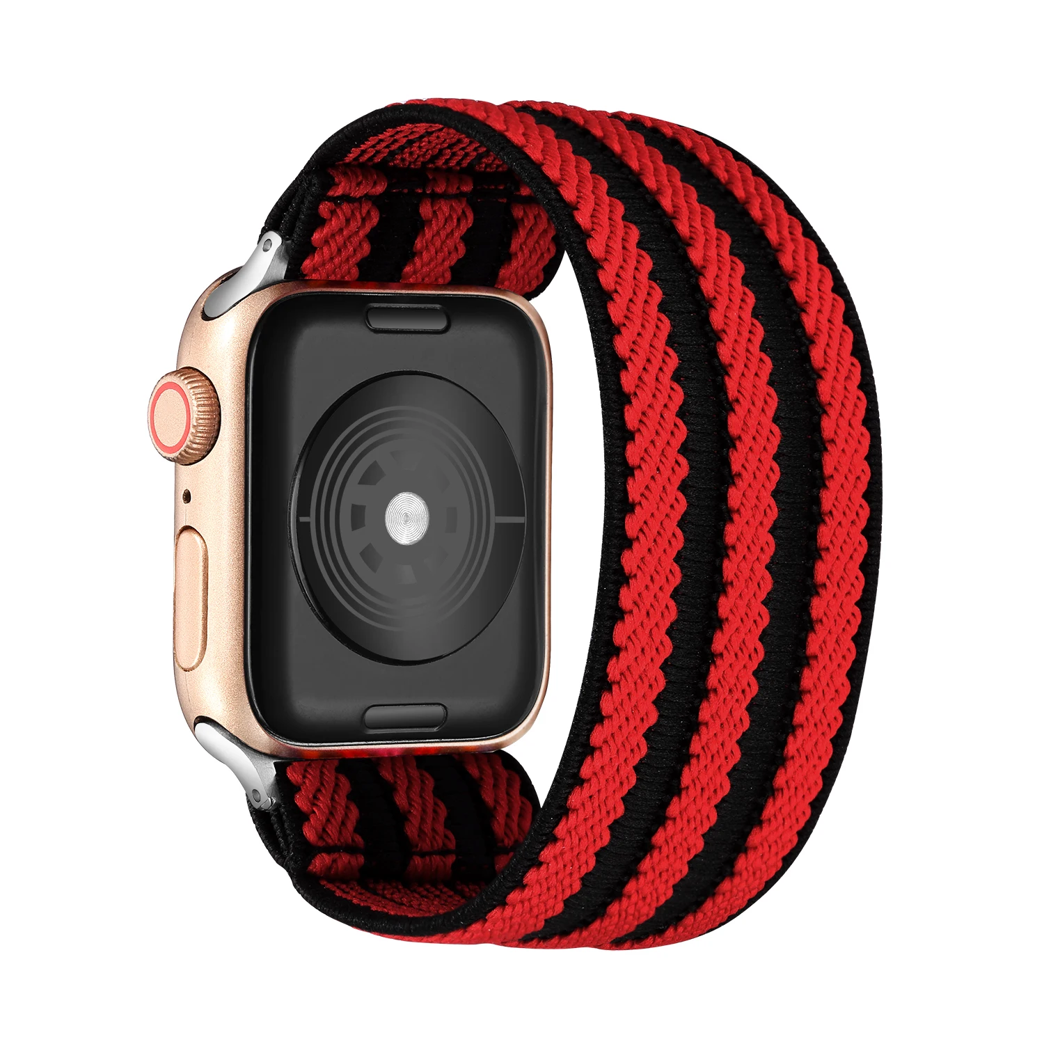 

Bohemia Elastic Nylon Solo Loop Strap colorful watch band For Apple Watch 6 5 4 3 2 1, Colors