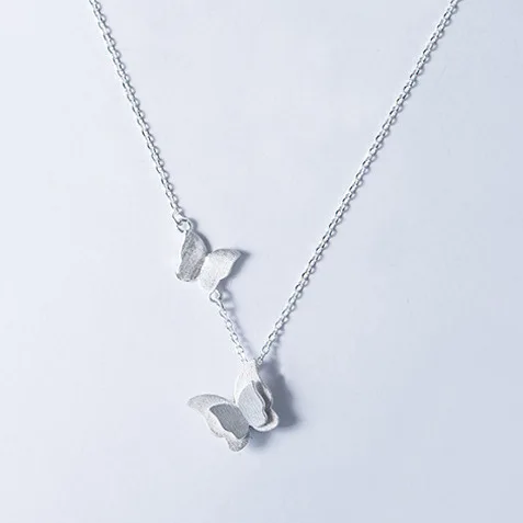 925 Sterling Silver Necklace Literary Fresh Temperament butterfly Necklace Female Korean Fashion Chain