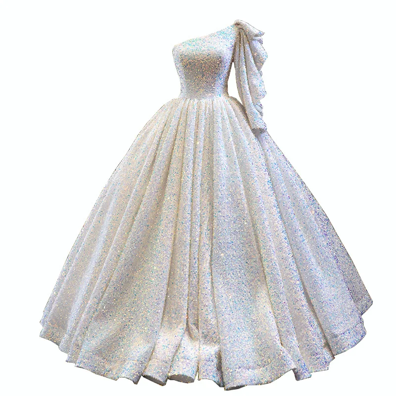 

2020 bridal empire style dream sequin ball show evening dress tutu skirt, Picture