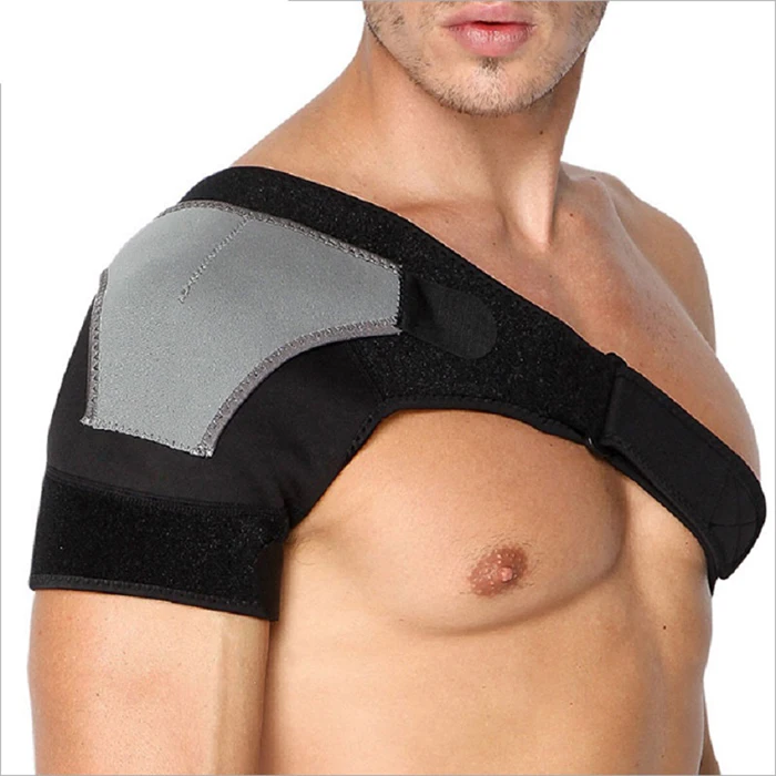 

Customized Back Brace Breathable Protective Shoulder Support Adjustable Shoulder Belt For Injury, Black