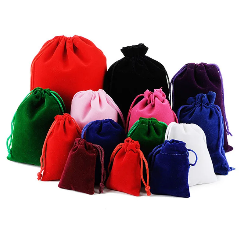 

Good quality Custom Logo Velvet Bag Jewelry Bracelet Necklace Package bag
