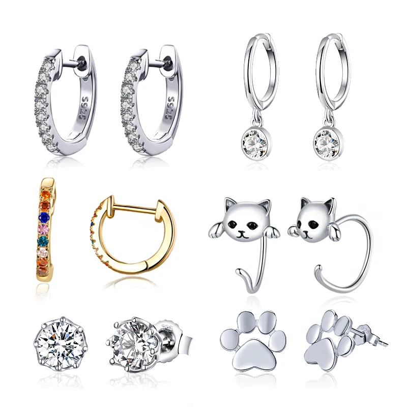 

French Bulldog Earrings 925 Sterling Silver Earrings Studs With High Quality