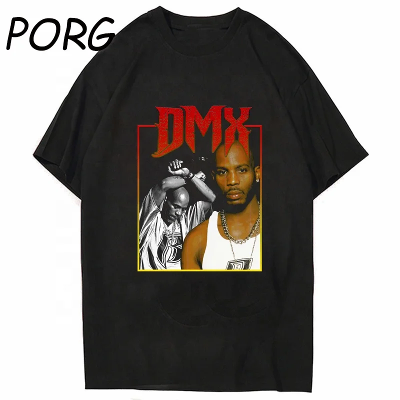 

New Design RIP Legend DMX Rapper T-shirt Summer Short Sleeve 100% Cotton Oversized Vintage Man Tshirt, Black white gray dark blue red