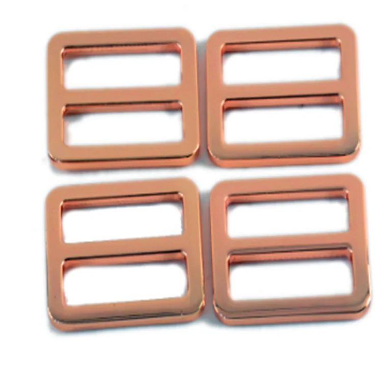 

Tri glide slider buckle 25mm rose gold metal hook for dog collar, Customized