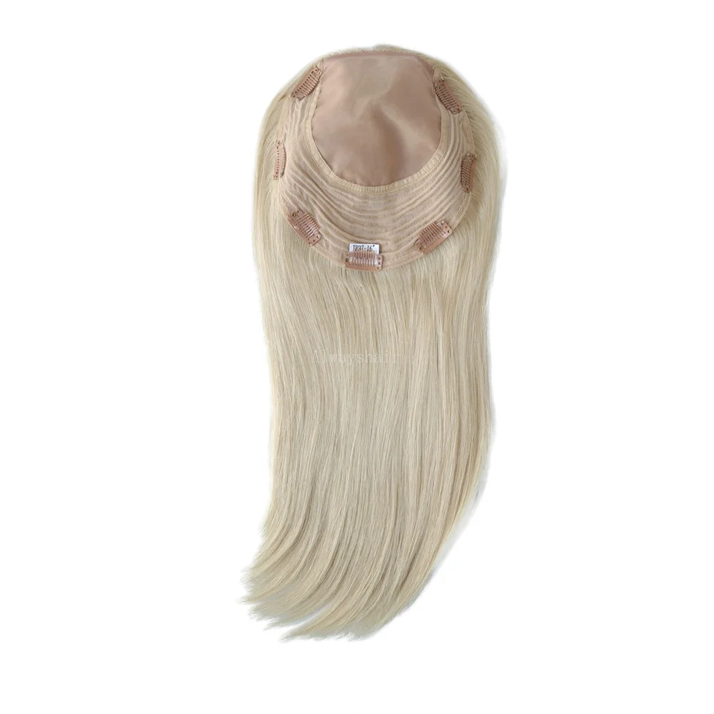 

TP37 - Chinese Hair Topper for Women Human Hair Pieces Injection Poly Lace Topper Wig, #nc #4 #613 #8t25