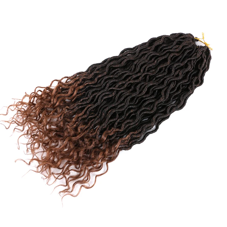 

Wavy Goddess Locs Curly Crochet Braids Synthetic Crochet Braids Braiding Hair Faux Locks 16 Inch