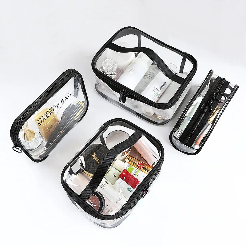 

Waterproof Transparent PVC Bath Women Case Travel Zipper Makeup bag Beauty Wash Organizer Toiletry Storage cosmetic bag, Customized color