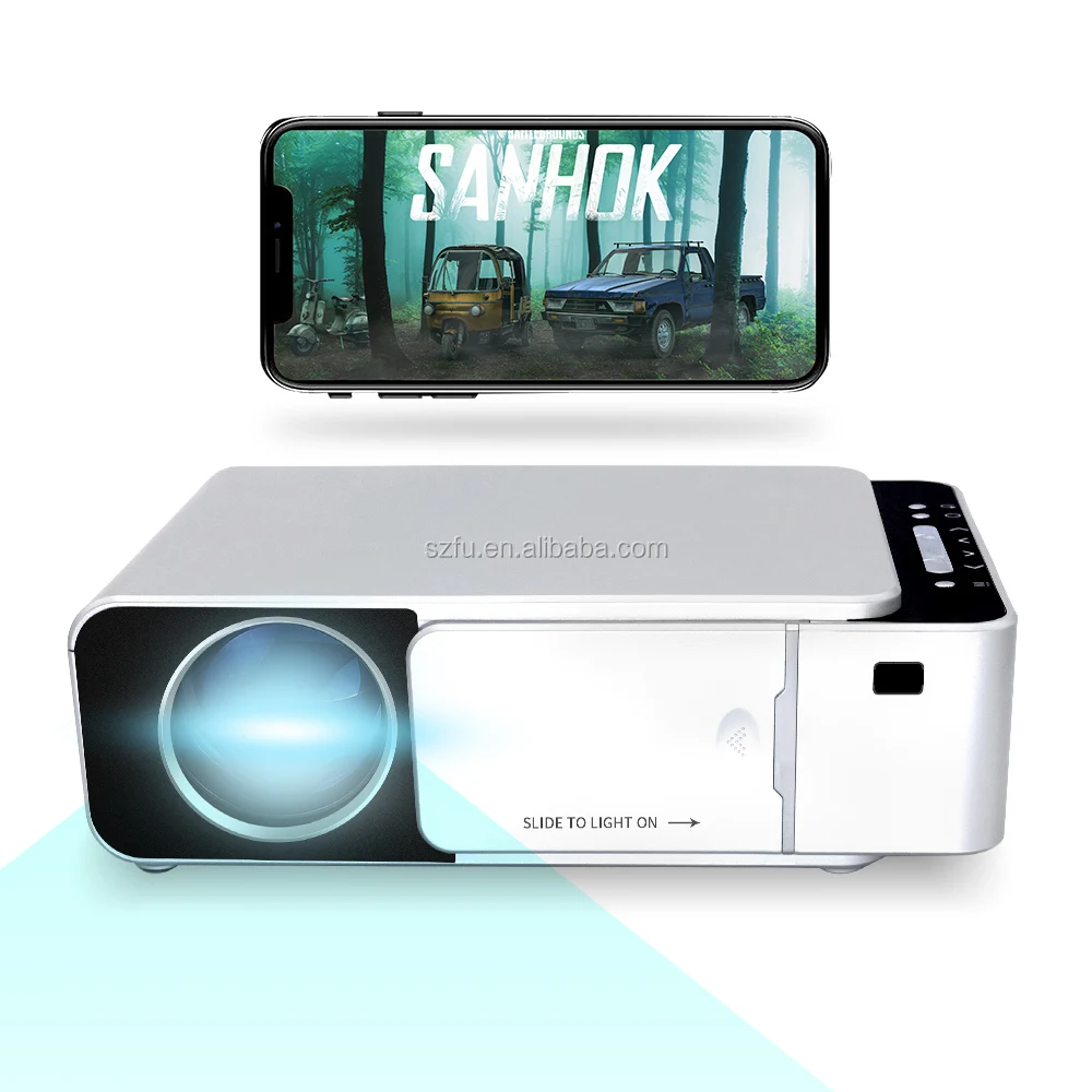 

New WiFi Wireless LED Portable Projector T6 LED Home Cinema Theatre System 3000 lumens Video 720P Smart Projectors proyector