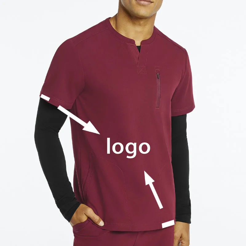 

top quality customize nurse hospital colors design scrubsmedical embroidery logo ceil blue wholesale uniforms set joggers scrubs, Blue, black, purple or custom