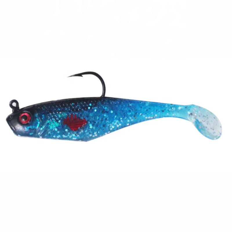 

8cm 9.5g single hook T-tail soft lead fish lure anti-hanging bottom bag lead fish bionic bait soft bait, 10 colors