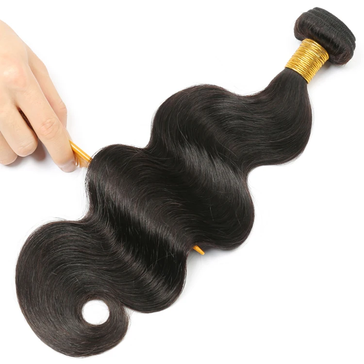 
Cheap Brazilian Virgin Hair 100% Human Hair Natural Color 3 Bundles With Lace Closure Body Wave Bundles 