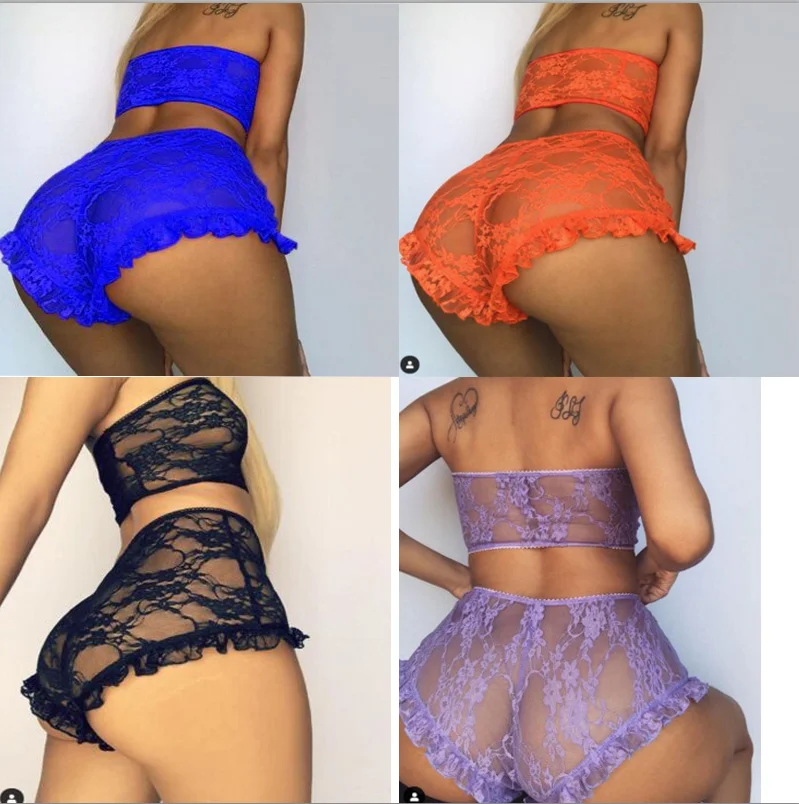 

Hot sale Sexy Lingerie Women Transparent Sheer Mesh Lace Cupped women sexy underware, As picture