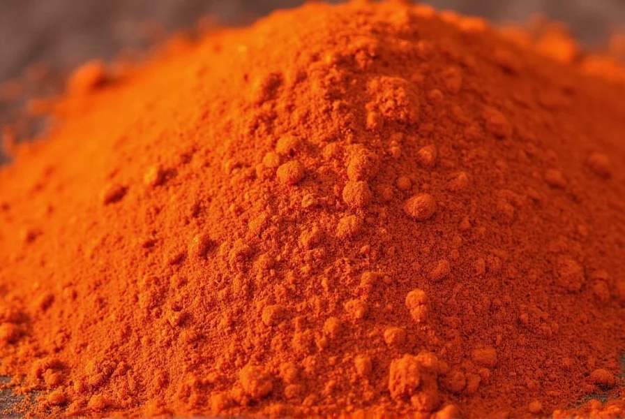 Close-up of three different smoked paprika varieties in glass jars showing color variations from bright red to deep burgundy