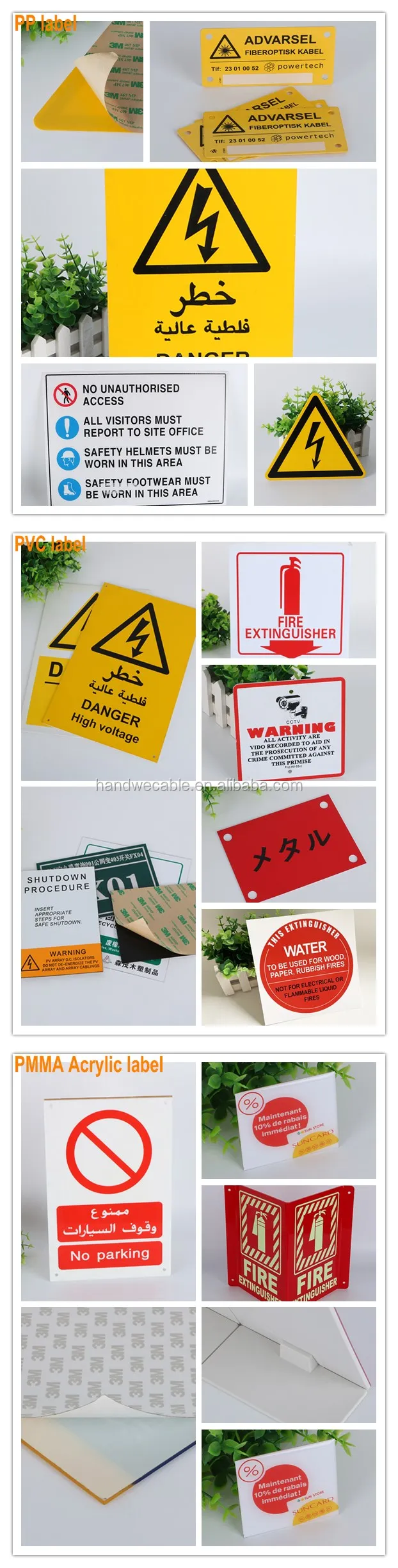 Anti-color-faded Abs Pvc Pp As/nzs5033 Solar Pv Warning Sticker Kit For