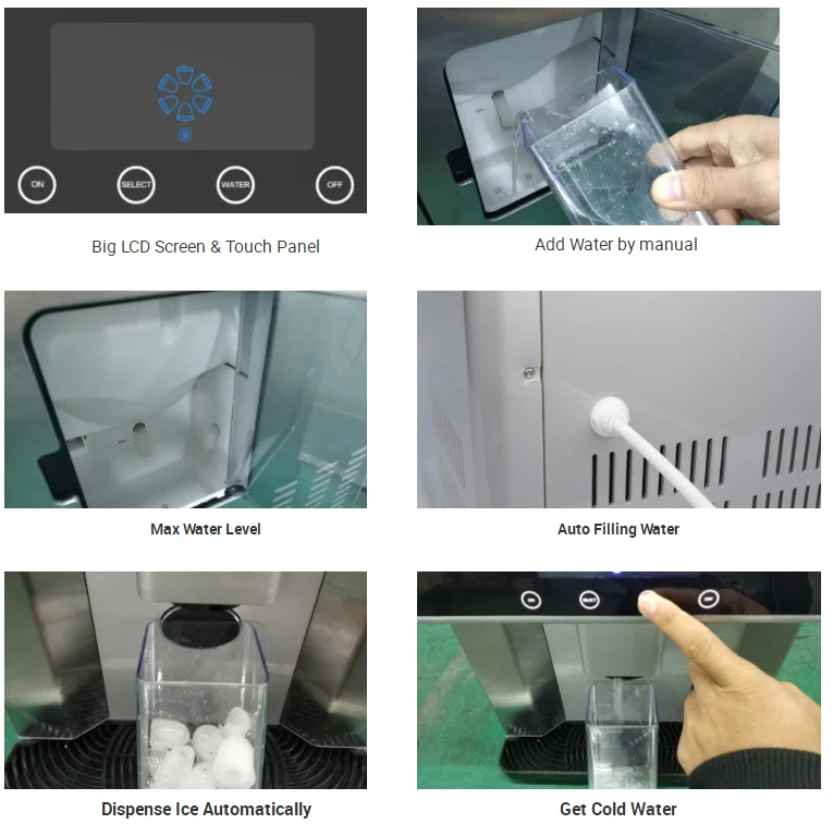 Portable home mini water dispenser ice maker making machines