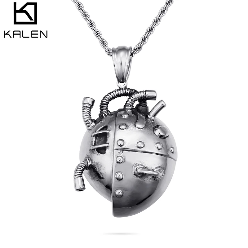 

KALEN Punk Mechanical Silver Stainless Steel Pendant For Men